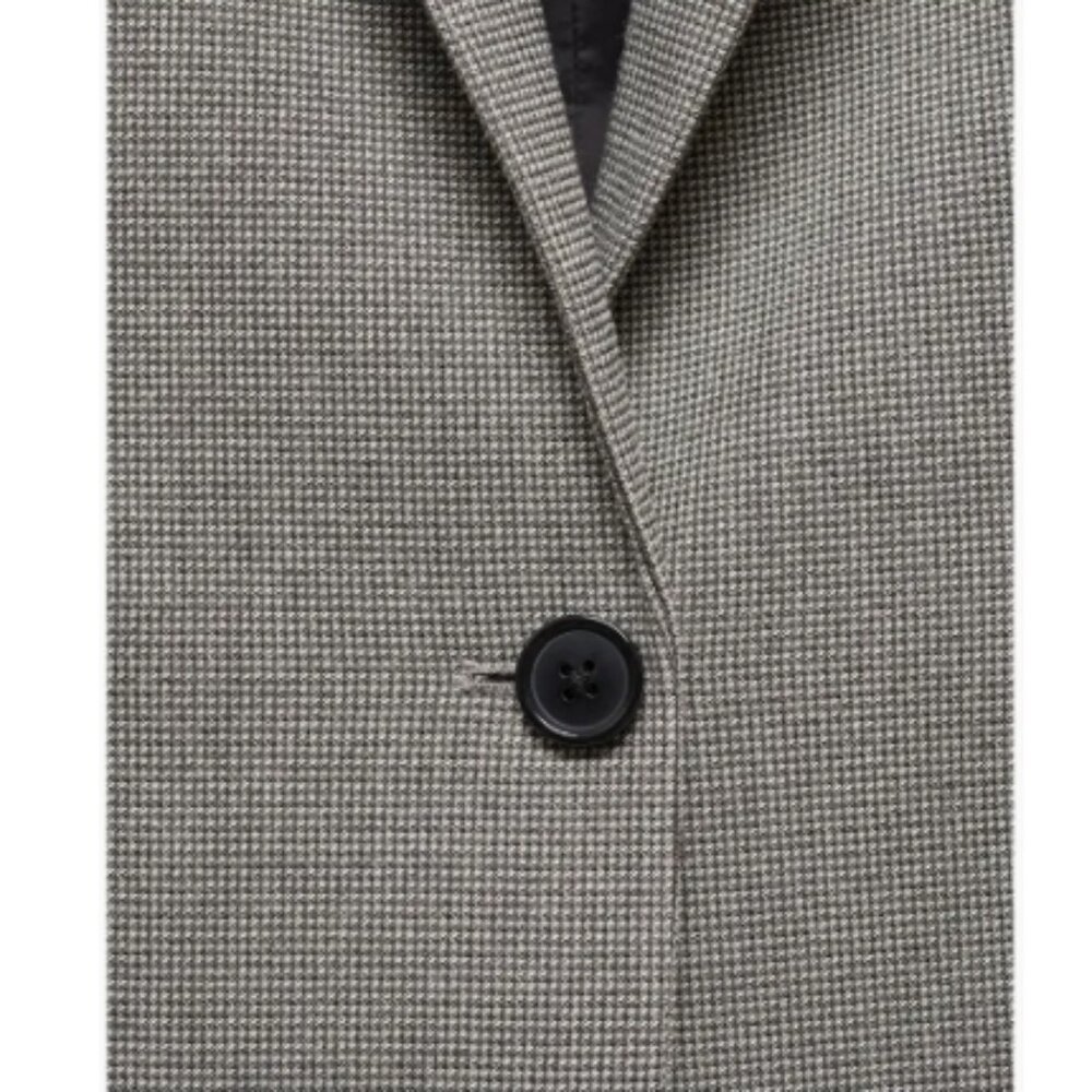 Mango Houndstooth One-Button Blazer - image 3